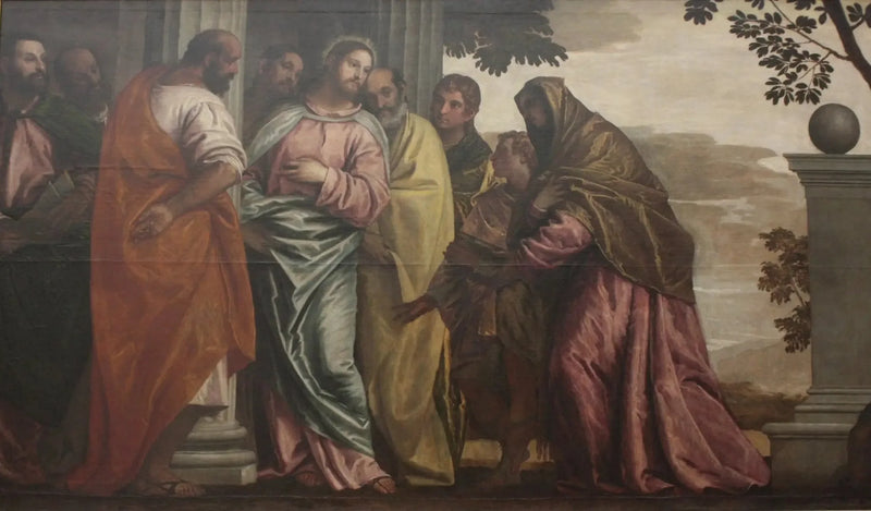 Het Christus ontmoet de vrouw en de zonen van Zebedeüs - Paul Véronèse

Source:
Le Christ rencontrant la femme et les fils de Zébédée - Paul Véronèse