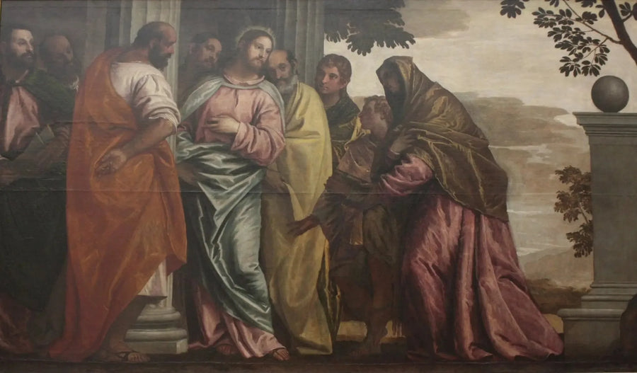 Het Christus ontmoet de vrouw en de zonen van Zebedeüs - Paul Véronèse

Source:
Le Christ rencontrant la femme et les fils de Zébédée - Paul Véronèse
