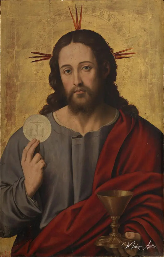 Le Christ Sauveur avec l'Eucharistie - Vicente Juan Masip - Reproductions de tableaux et peintures haut de gamme