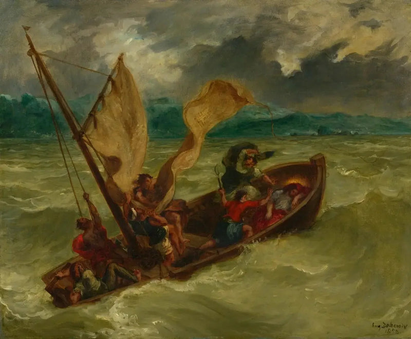 Christus op het Meer van Genezareth - Eugène Delacroix