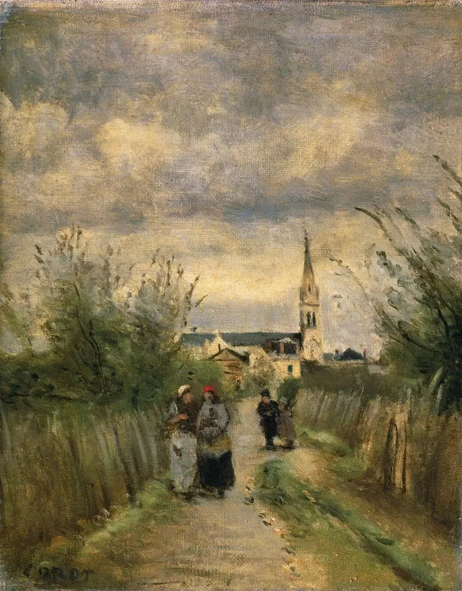 De Klokketoren van Argenteuil - Jean-Baptiste Camille Corot
