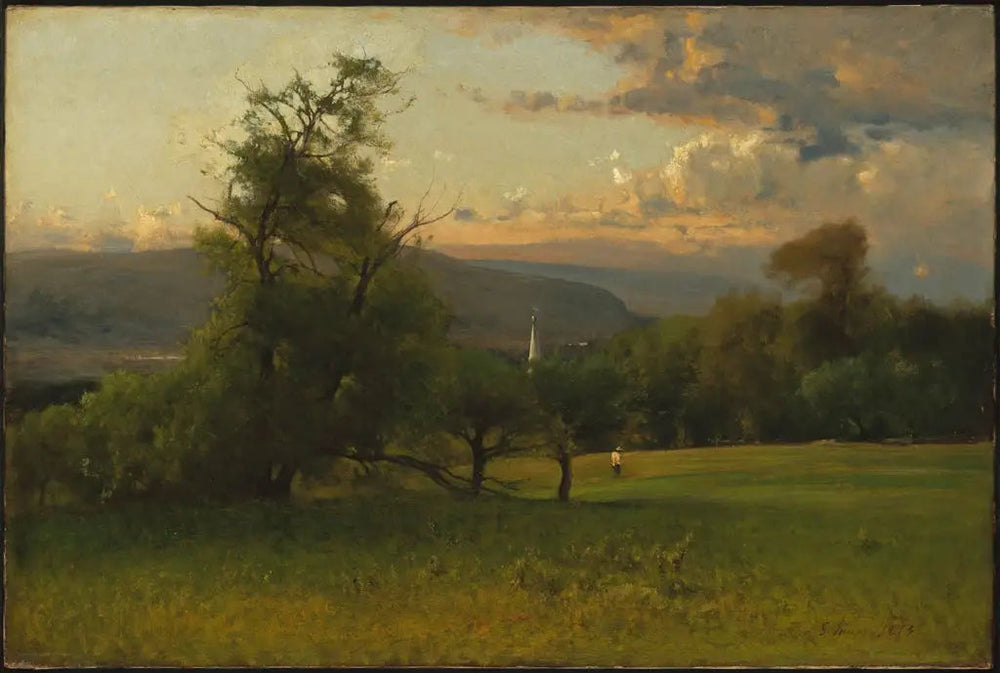Le clocher de l'église - George Inness image 1 reproduction réalisée par Alpha Reproduction