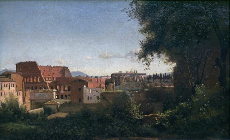 Het Colosseum gezien vanaf de Farnese-tuinen - Jean-Baptiste Camille Corot