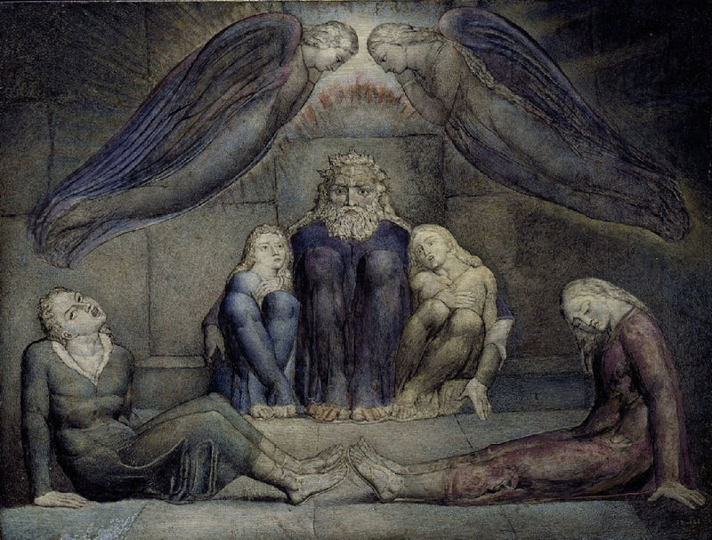 De graaf Ugolino en zijn zonen in de gevangenis - William Blake