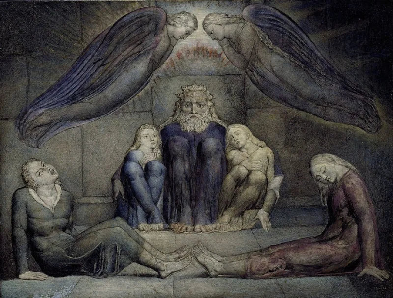 De graaf Ugolino en zijn zonen in de gevangenis - William Blake