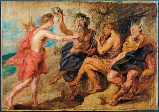 De wedstrijd tussen Apollo en Pan - Peter Paul Rubens