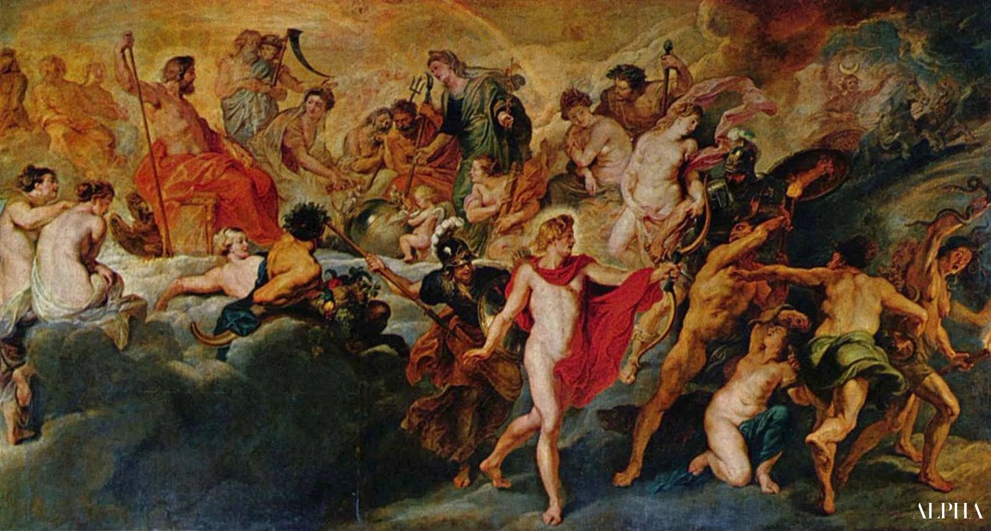 De raad der goden (Cycli van Maria de' Medici) - Peter Paul Rubens - Reproducties van schilderijen en hoogwaardige schilderkunst