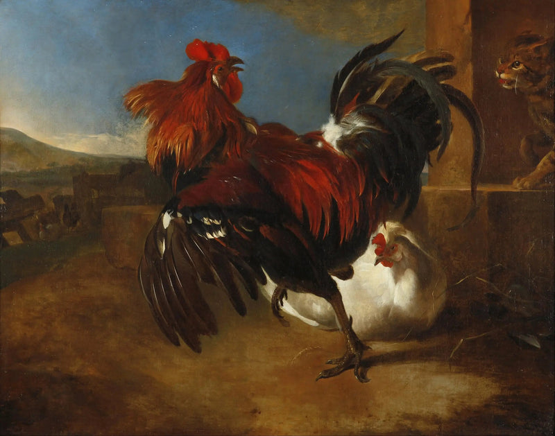 De boze haan in de kippenstal - Melchior de Hondecoeter