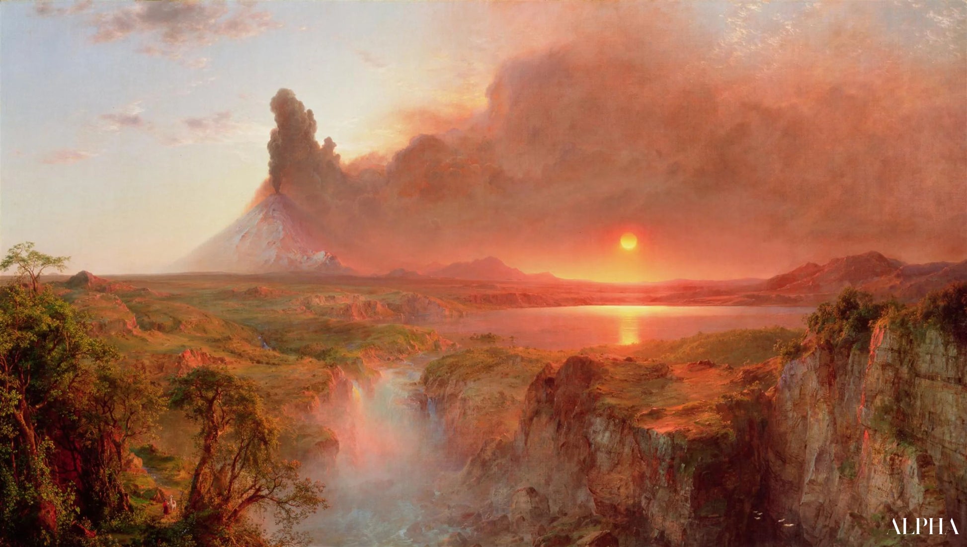 Le Cotopaxi - Frederic Edwin Church - Reproducties van schilderijen en hoogwaardige schilderkunst