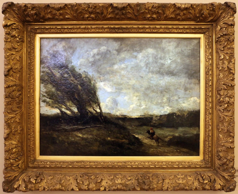 De windvlaag - Jean-Baptiste Camille Corot