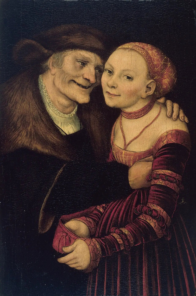 Het slecht bijpassende paar - Lucas Cranach de Oudere