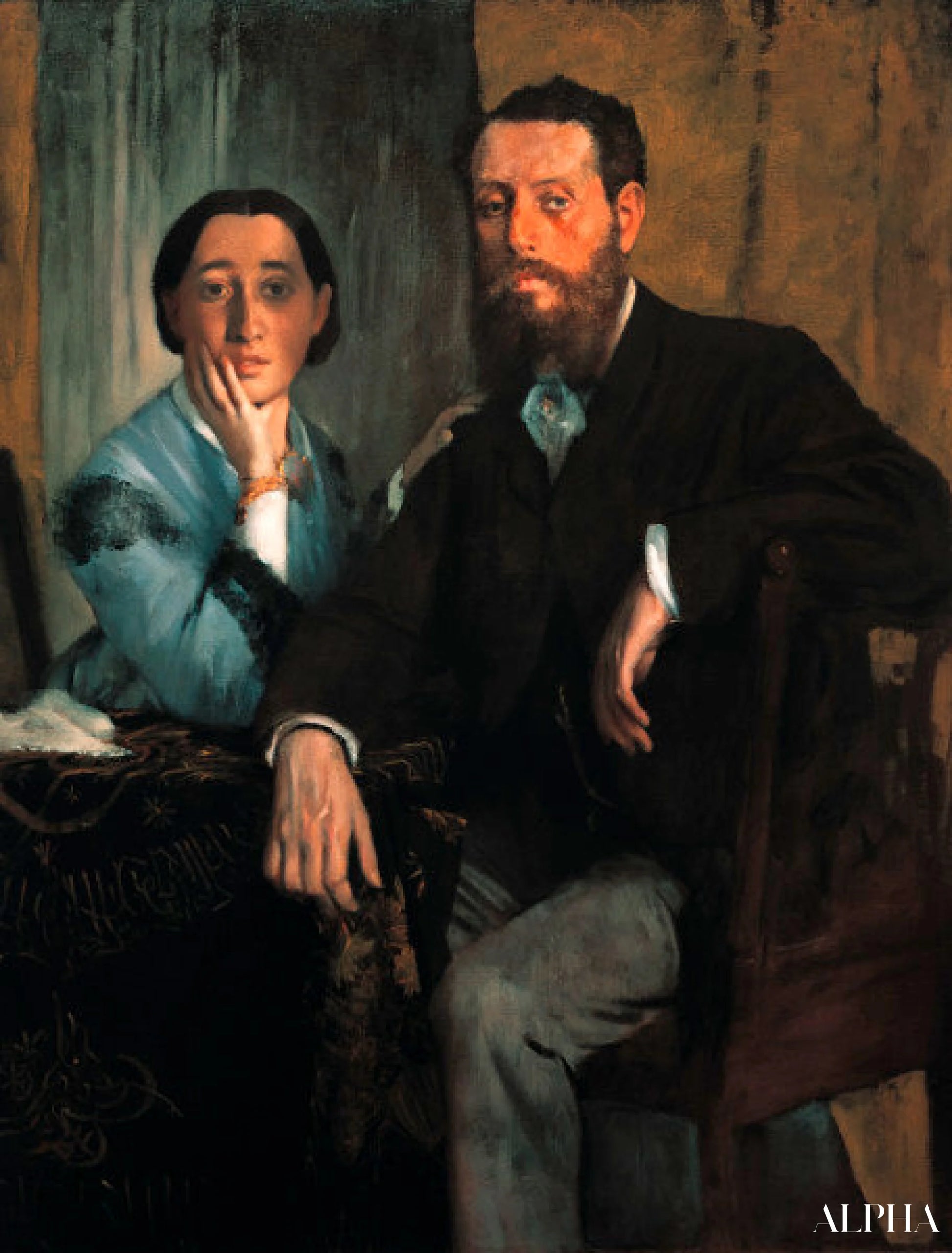 Het paar Morbilli - Edgar Degas - Reproducties van schilderijen en hoogwaardige schilderijen