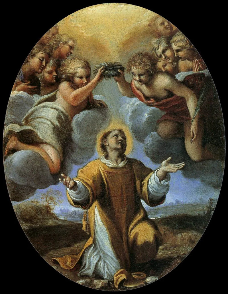 De kroning van Sint-Etienne - Annibale Carracci