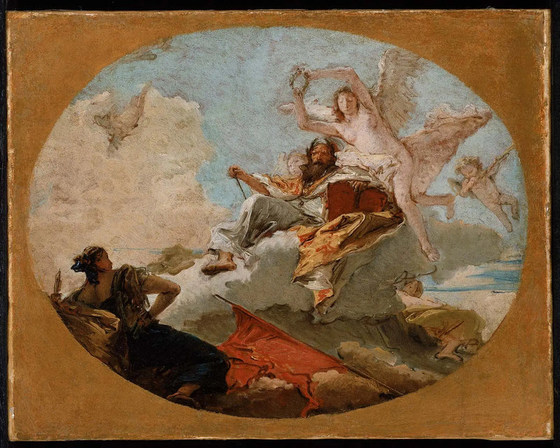 De kroning van de verdienste - Giovanni Battista Tiepolo