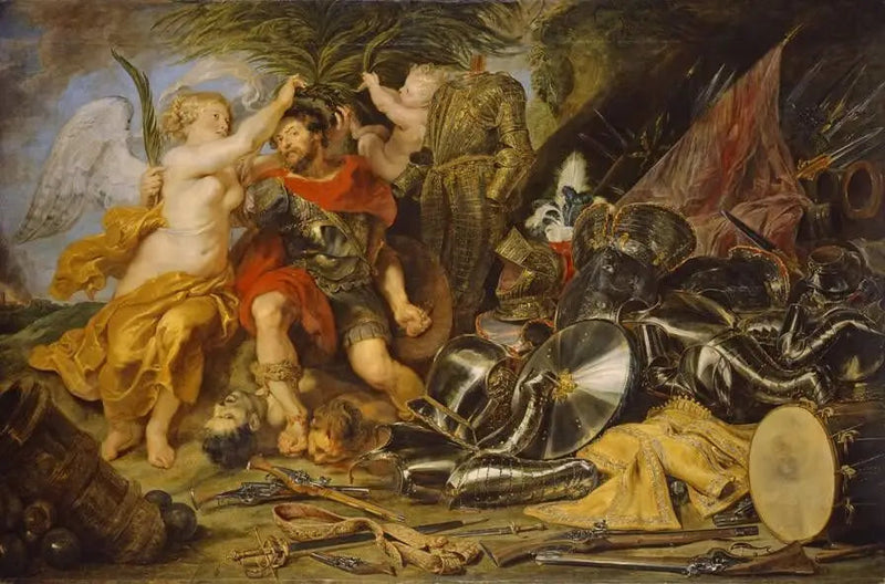 De bekroning van de overwinnaar: de kroon van Mars door de Victor - Peter Paul Rubens