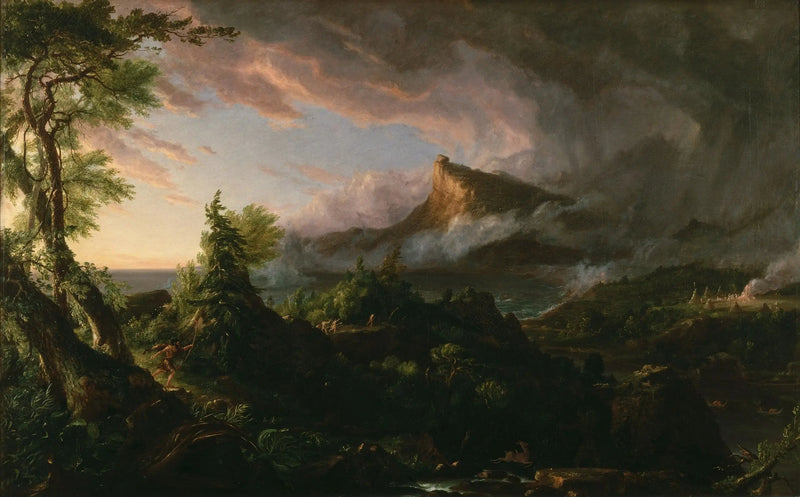De Kursus van het Rijk: de wilde staat - Thomas Cole

Source:
Le Cours de l'Empire : l'état sauvage - Thomas Cole