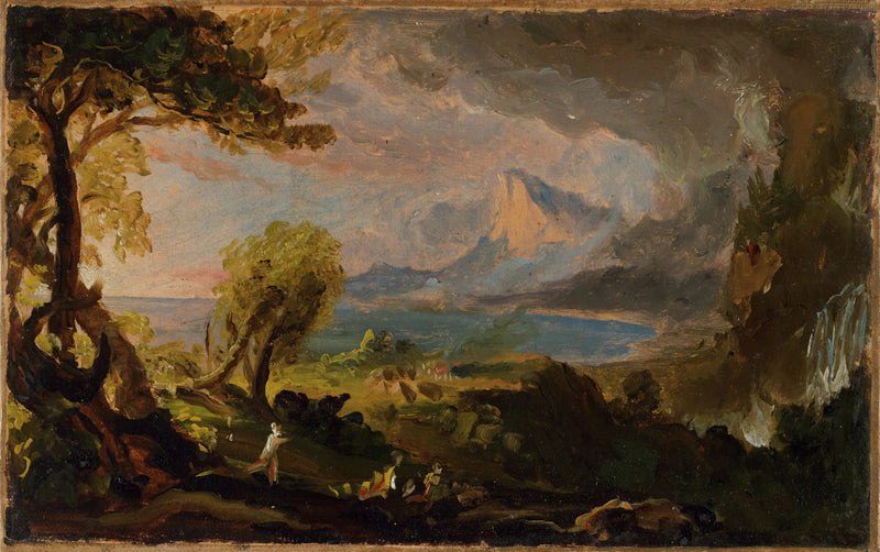 De cursus van het rijk – De wilde staat - Thomas Cole

Source:
Le cours de l'empire – L'État sauvage - Thomas Cole