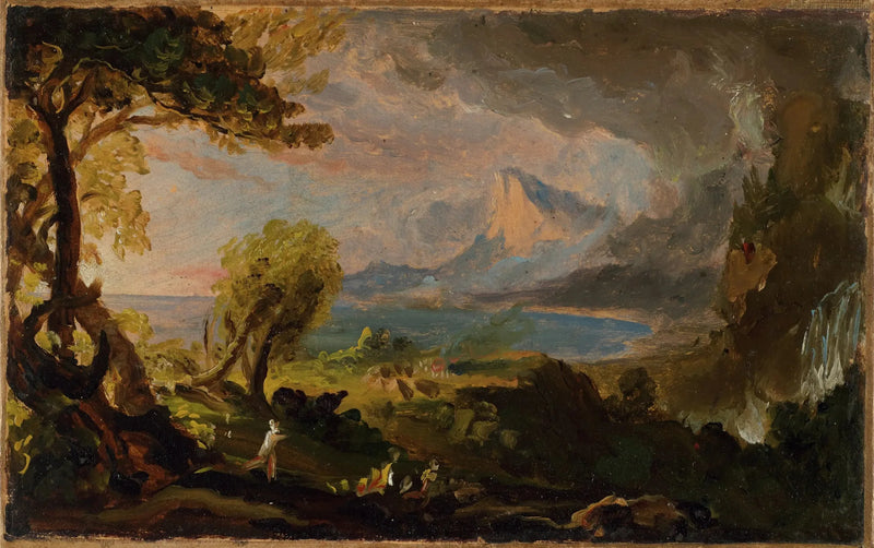De cursus van het rijk – De wilde staat - Thomas Cole

Source:
Le cours de l'empire – L'État sauvage - Thomas Cole