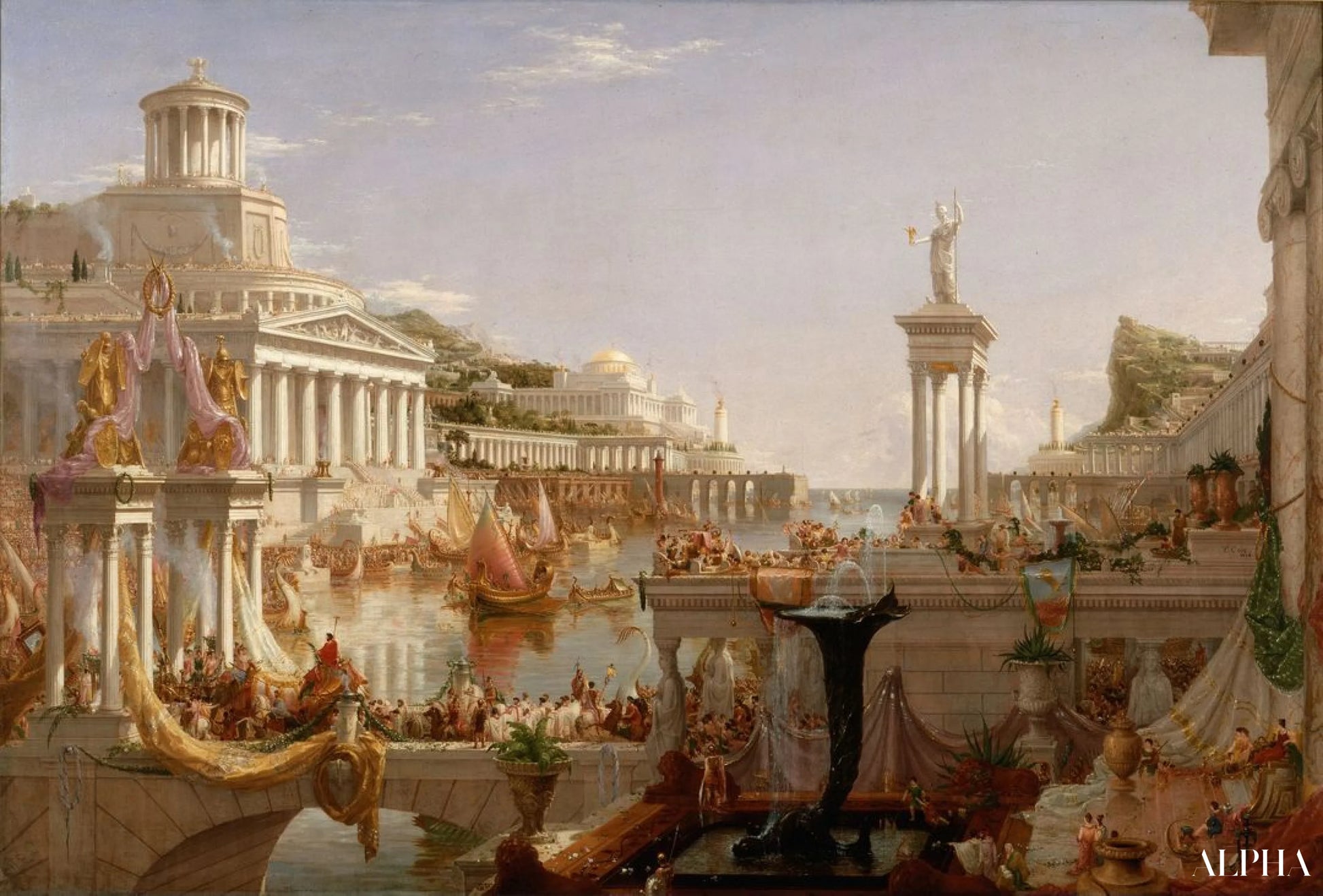 De loop van het Rijk: Consumptie - Thomas Cole - Reproducties van schilderijen en hoogwaardige schilderijen