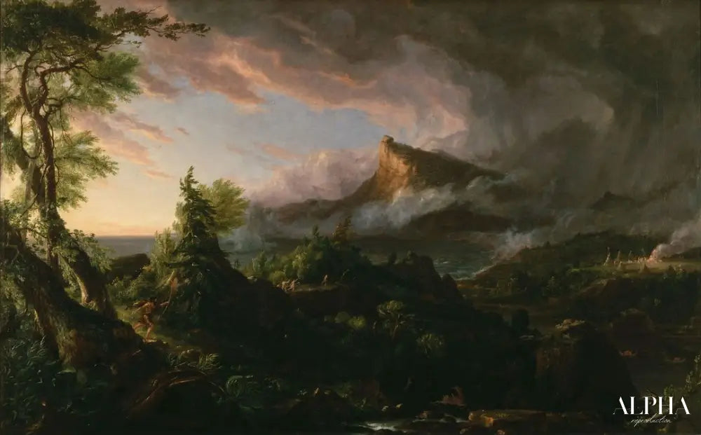 Le cours de l'empire : L'État sauvage - Thomas Cole - Reproductions de tableaux et peintures haut de gamme