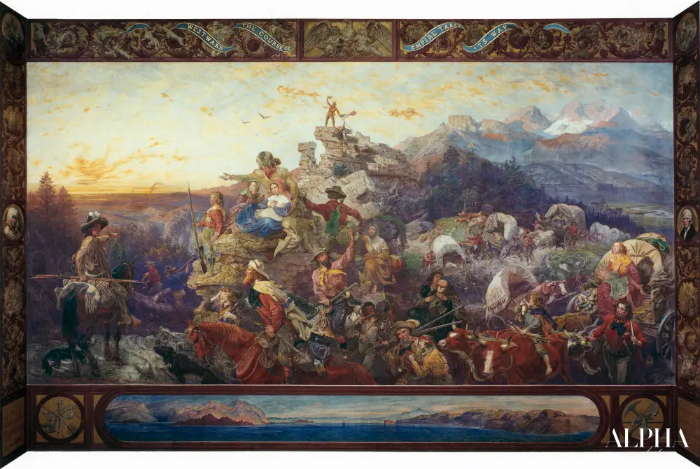 Le cours de l'empire se dirige vers l'ouest - Emanuel Leutze - Reproductions de tableaux et peintures haut de gamme