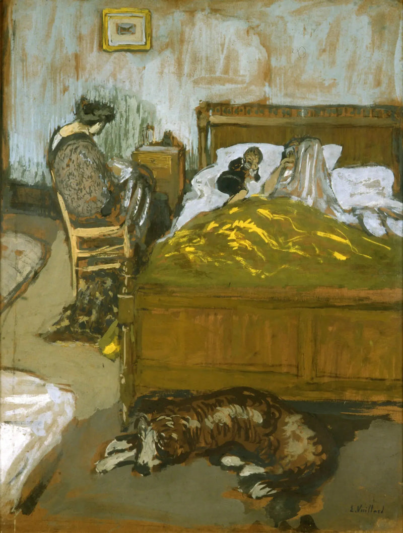 De gele voetbeschermer - Édouard Vuillard