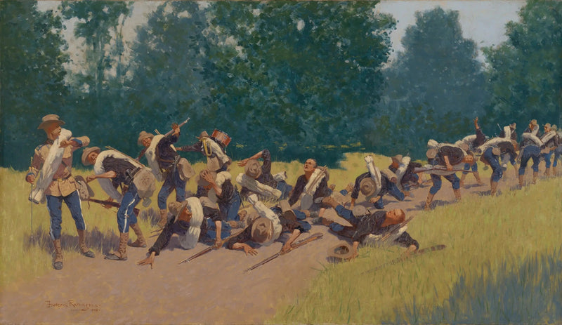 De kreet van de explosies van obussen op San Juan Hill - Frederic Remington

Source:
Le cri des éclats d'obus à San Juan Hill - Frederic Remington