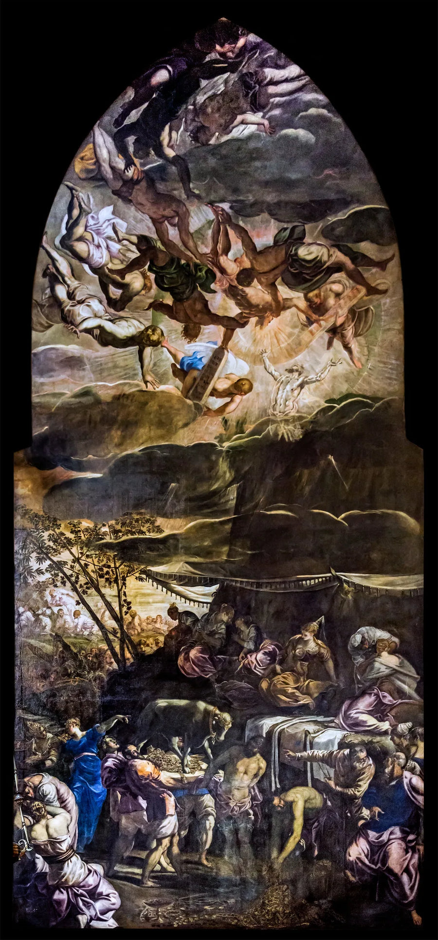 De verering van het gouden kalf - Jacopo Tintoretto
