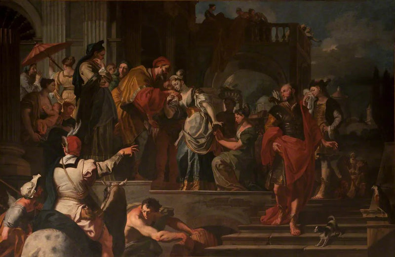 Het vertrek van Rebecca - Francesco Solimena