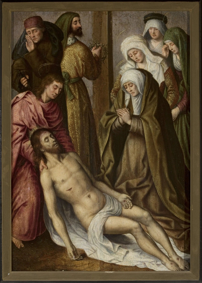 Het rouwproces van Christus (Matteüs 27:59–61; Marcus 15:46–47; Lucas 23:53–56; Johannes 19:38–42) - Hugo van der Goes