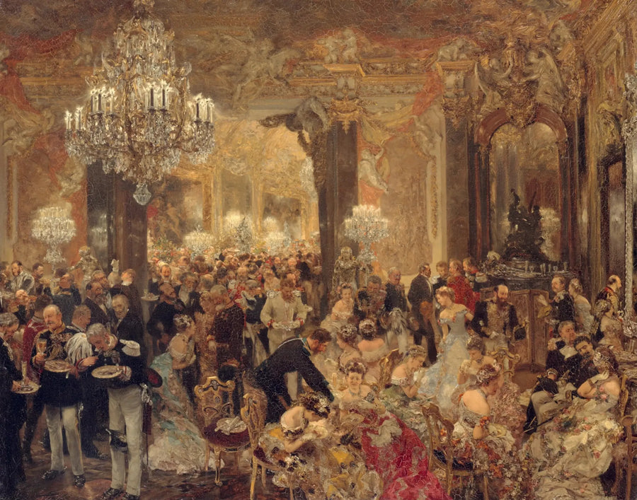 Het diner op het bal - Adolph von Menzel