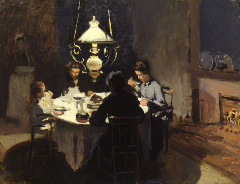 Le Dinerser, bekend als La Famille Sisley, W129 - Claude Monet