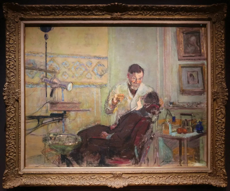 De dokter George Viau in zijn tandartspraktijk - Édouard Vuillard