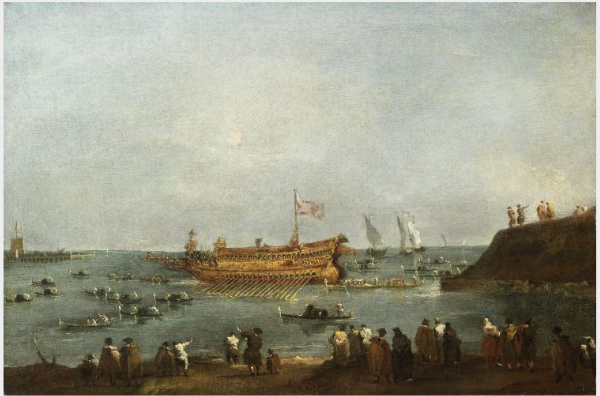 De Doge trouwt de Adriatische Zee - Francesco Guardi
