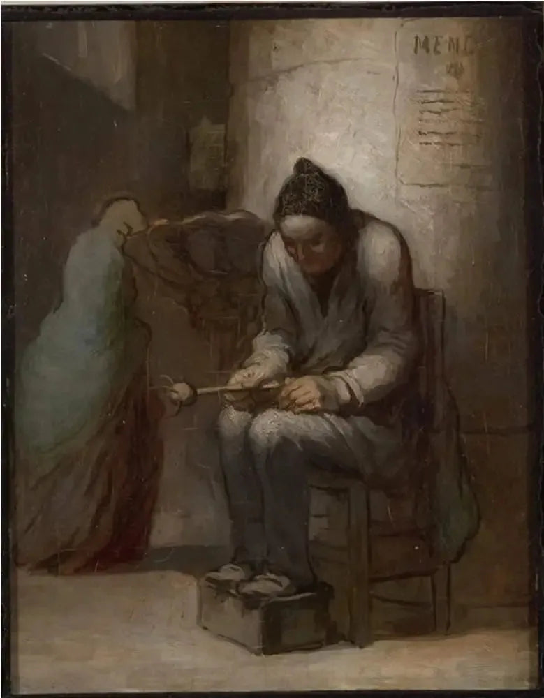 De waterzegeninggever bij Notre Dame - Honoré Daumier