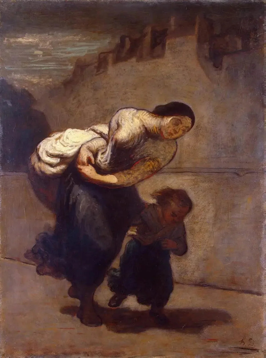 De Last (De Wassermeid) - Honoré Daumier