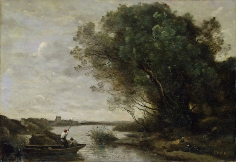 De veerboot - Jean-Baptiste Camille Corot