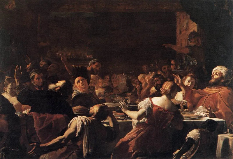 Het Banket van Balthazar - Mattia Preti