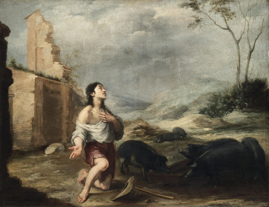 De verloren zoon die varkens voedt - Bartolomé Esteban Murillo

Source:
Le fils prodigue nourrissant les porcs - Bartolomé Esteban Murillo