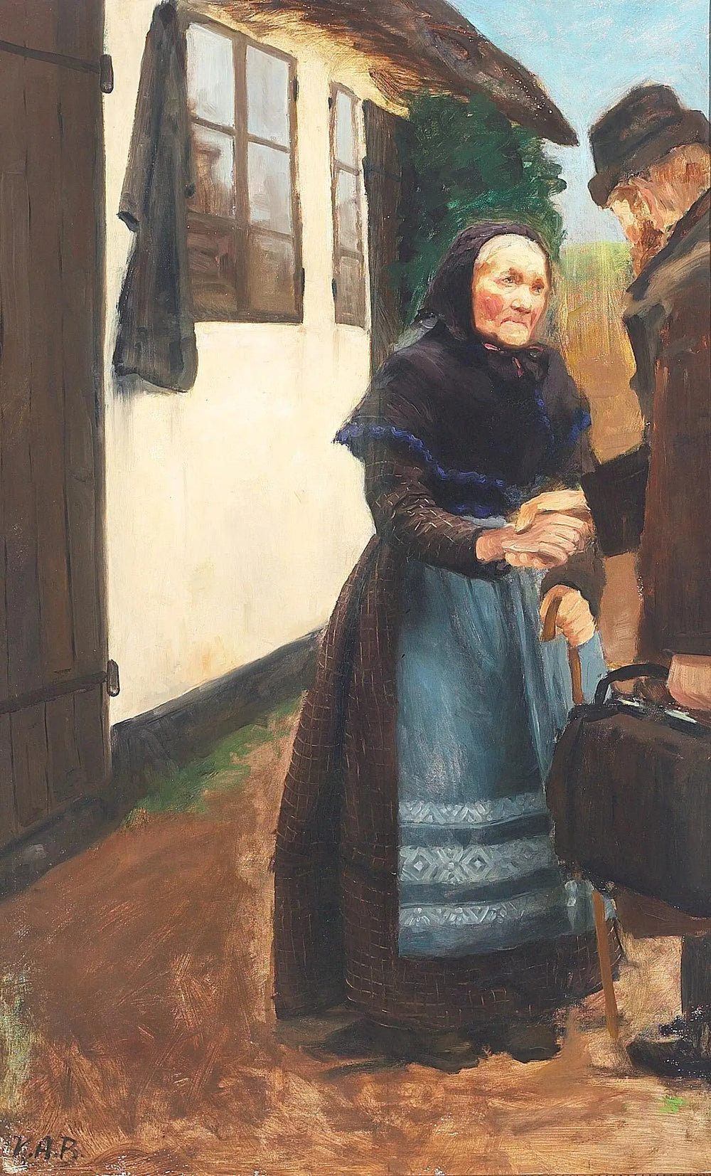 Le fils rentre à la maison. Étudier. - H. A. Brendekilde image 1 tableau peint à l’huile sur toile