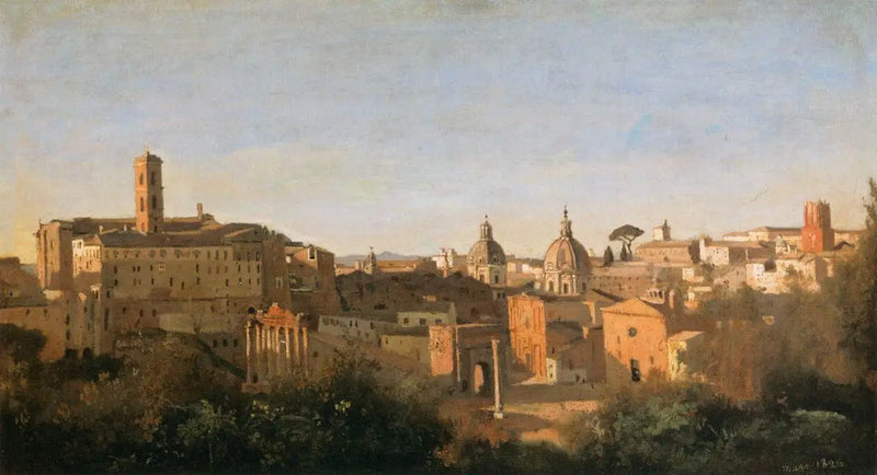 Het Forum gezien vanaf de Farnese-tuinen - Jean-Baptiste Camille Corot