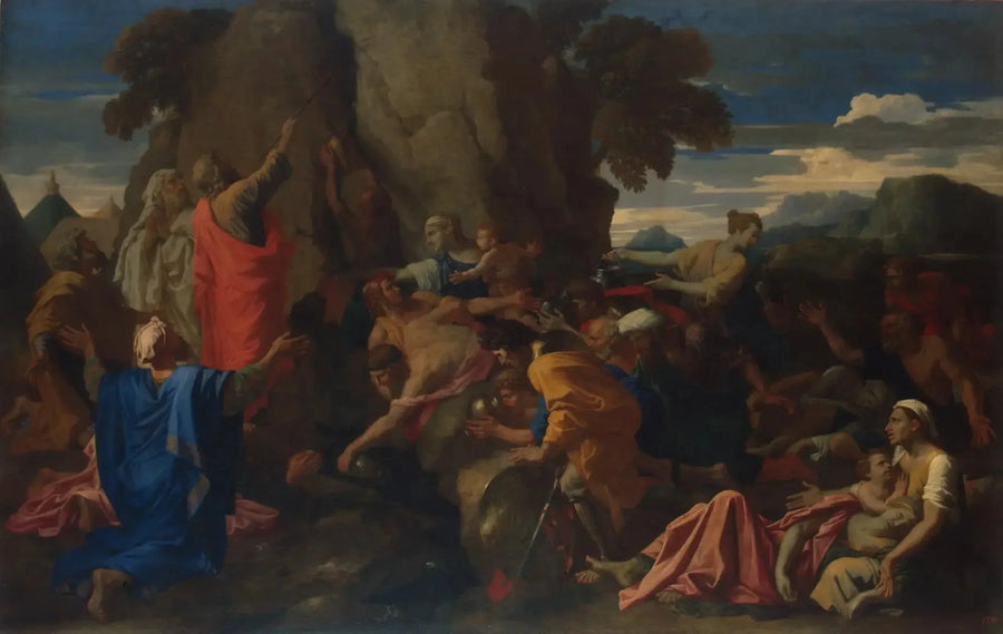 De klap van de rots - Nicolas Poussin