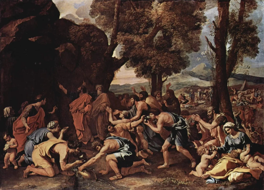 Het Kloppen van de Rots - Nicolas Poussin