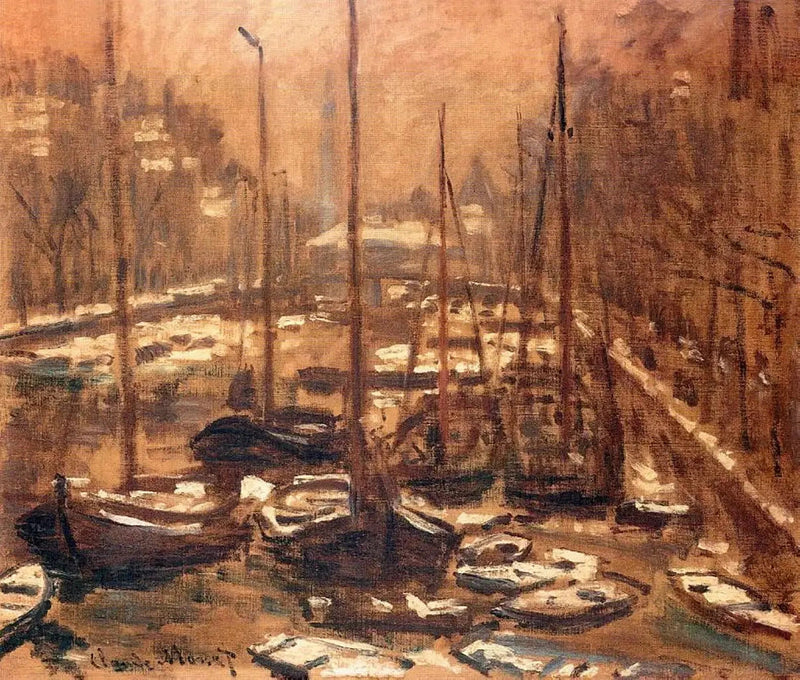 De Geldersekade in Amsterdam, winter W300 - Claude Monet