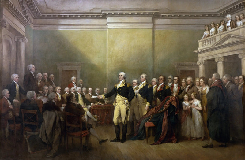 Generaal George Washington treedt af uit zijn commissie - John Trumbull

Source:
Le général George Washington démissionne de sa commission - John Trumbull