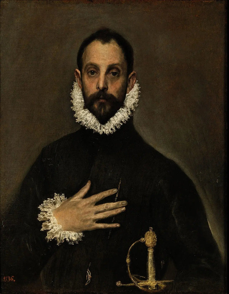 De Gentleman met de hand op de borst - El Greco