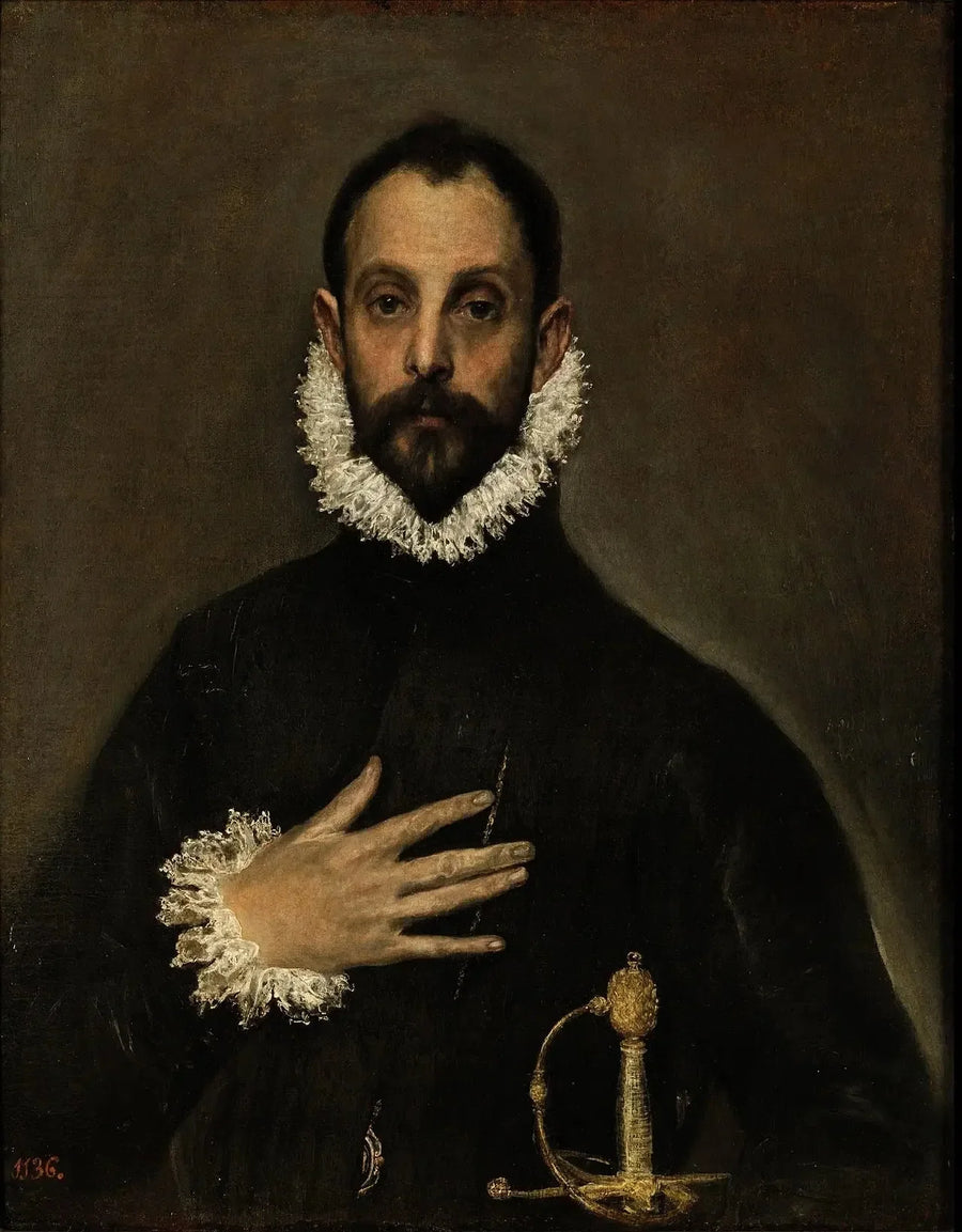 De Gentleman met de hand op de borst - El Greco