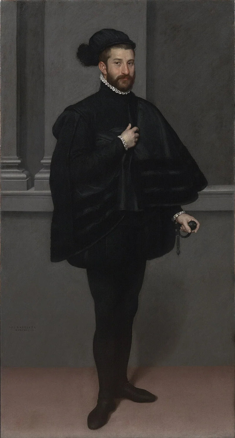 De Gentleman in het zwart - Giovanni Battista Moroni