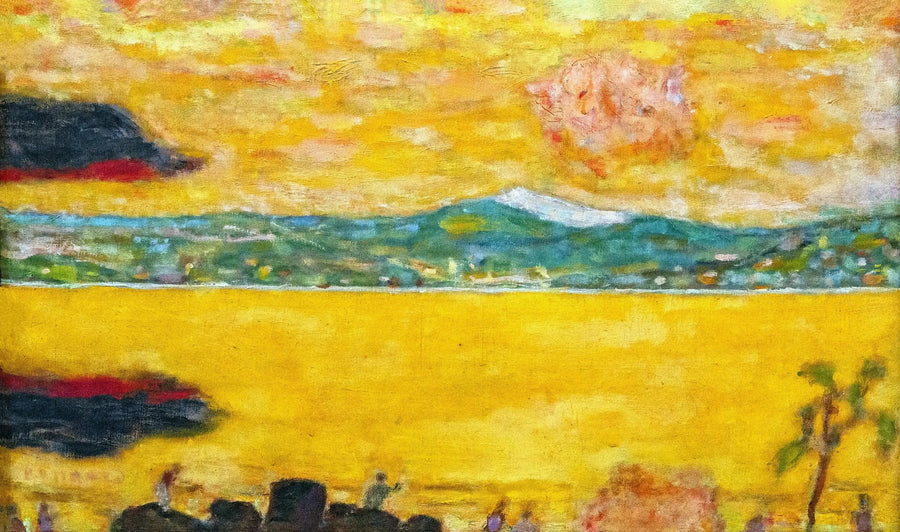 De golf van Saint-Tropez bij zonsondergang - Pierre Bonnard