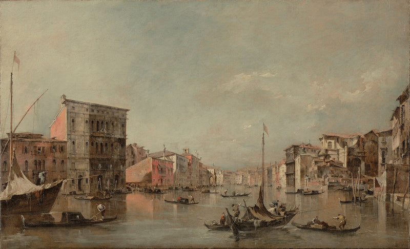 De Grote Gracht in Venetië met het Palazzo Bembo - Francesco Guardi